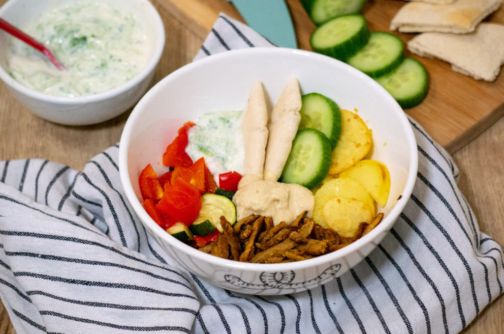 Griekse Aardappel Gyros Bowl - kidshoekje.nl
