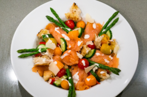 Caesar Zalm Salade met Asperges - kidshoekje.nl