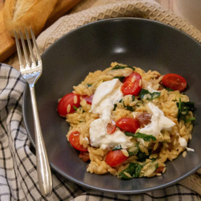 Orzo met Burrata en Zongedroogde tomaten - Kidshoekje.nl