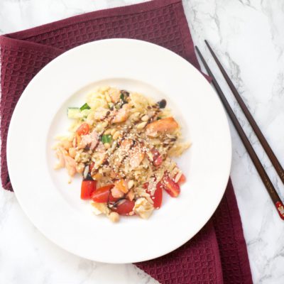 Orzo salde met zalm - Kidshoekje.nl