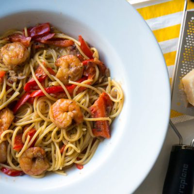 Cajun Garnalen Spaghetti - Kidshoekje.nl
