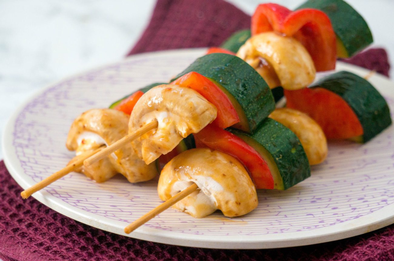 Teriyaki Groente Spies van de BBQ