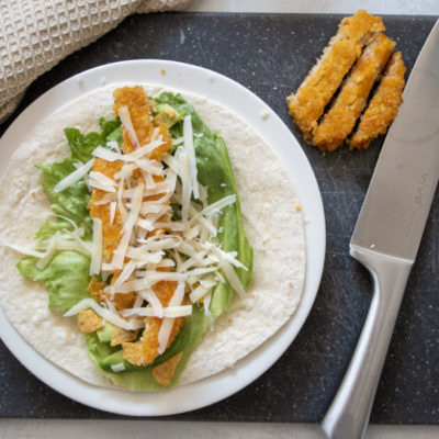 Vegetarische Caesar Salade Wrap - Kidshoekje.nl