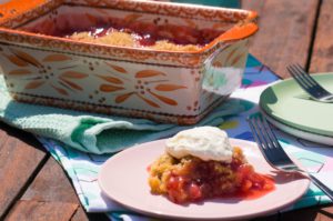 rabarber aardbeien crumble - Kidshoekje.nl