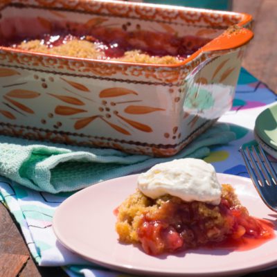rabarber aardbeien crumble - Kidshoekje.nl