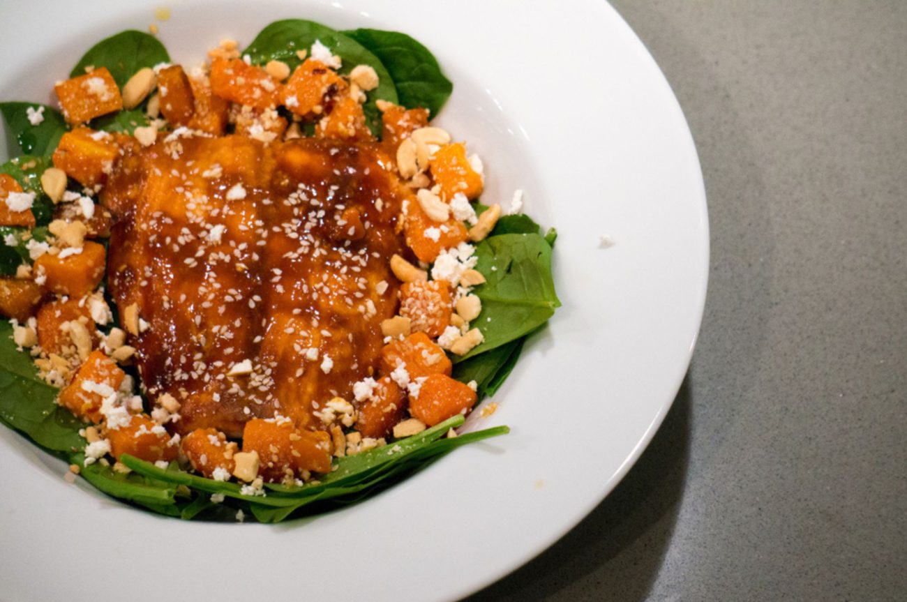 Pompoen Salade met Zalm