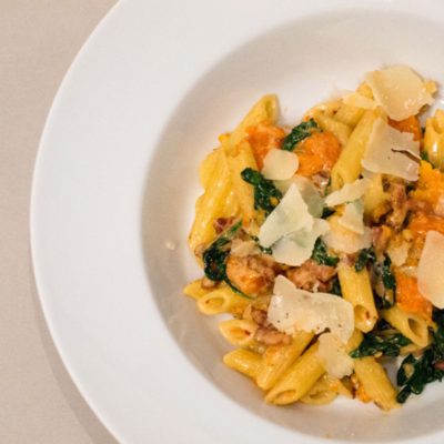 Pompoen Pasta met Bacon - Kidshoekje.nl
