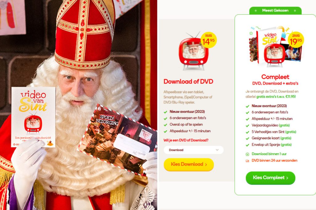 Video van Sint Opties - Kidshoekje.nl