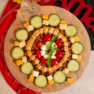 Eetbare Kerstkrans Borrelplank - Kidshoekje.nl