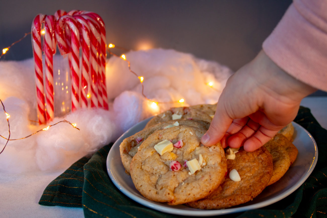 Witte Chocolade Candy Cane Koekjes