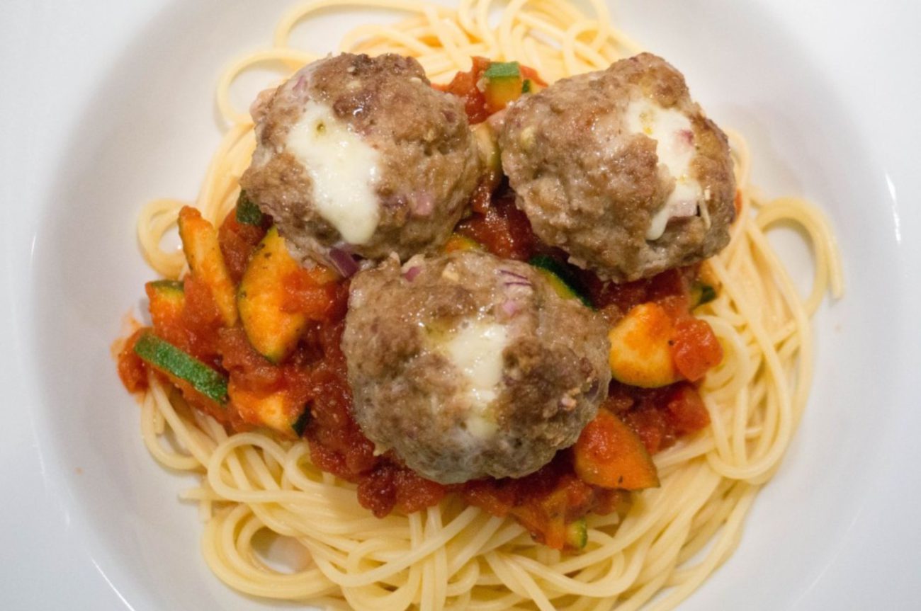 Spaghetti en Mozzarella Gehaktballen