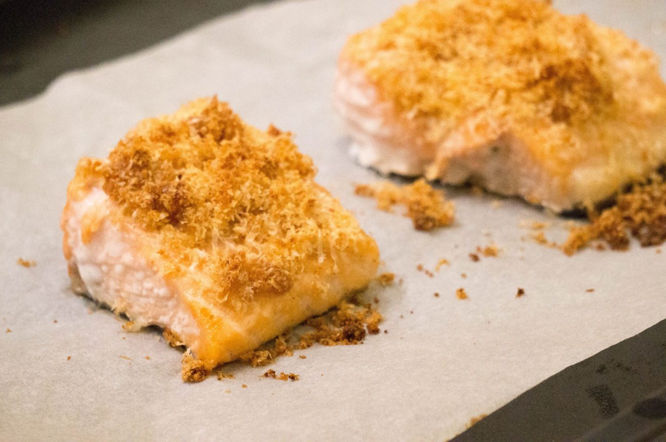 Zalm met Krokant Parmezaans Jasje