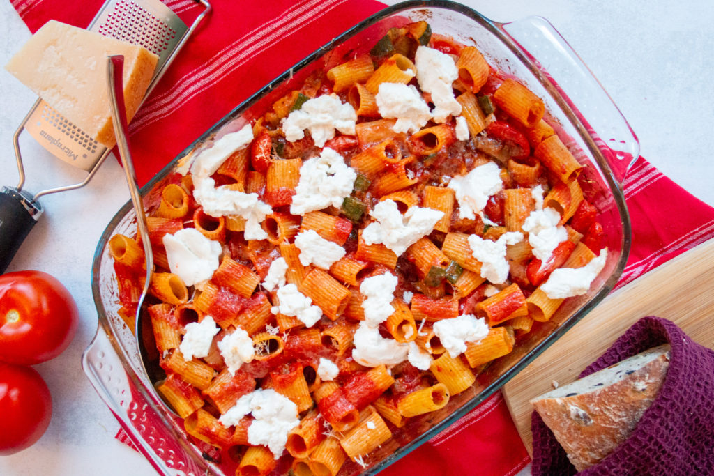 Aubergine Ricotta Rigatoni - Kidshoekje.nl