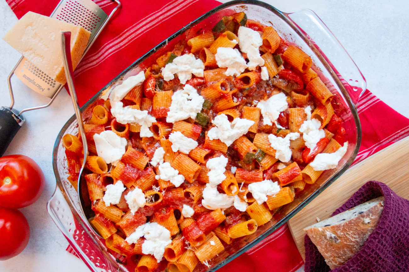 Aubergine Ricotta Rigatoni
