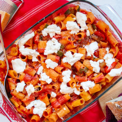 Aubergine Ricotta Rigatoni - Kidshoekje.nl
