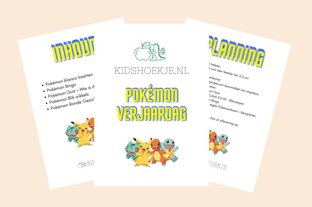 Pokémon Verjaardag met Kidshoekje.nl