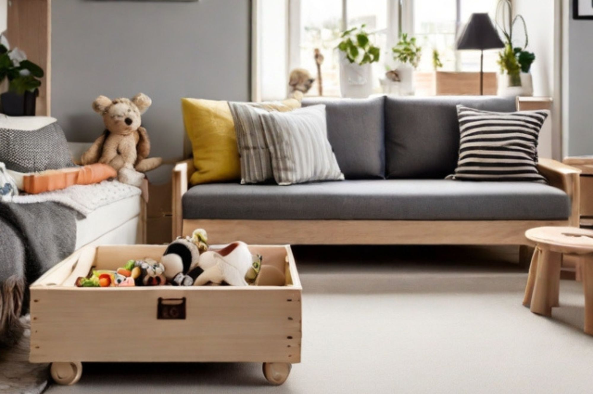 Sfeervol interieur in een huis met kinderen - Kidshoekje