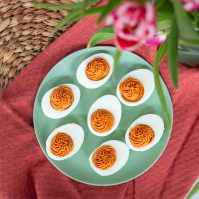Gevulde Eieren met gerookte Paprika - Kidshoekje.nl