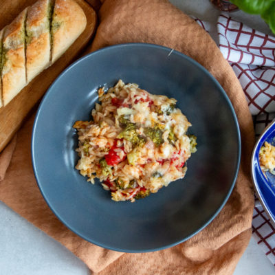 Vegetarische Orzo-Broccoli Ovenschotel - Kidshoekje.nl