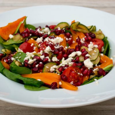 Salade Recept Gegrilde groentesalade met gratnaatappel - Kidshoekje.nl