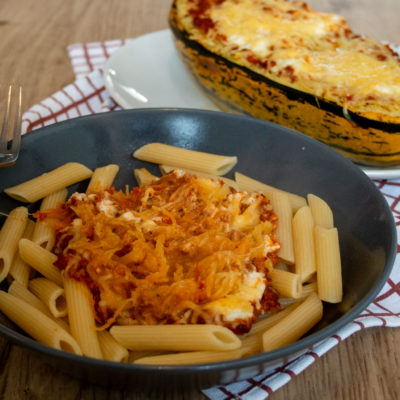 Spaghetti Pompoen met Vega gehaktsaus - Kidshoekje.nl