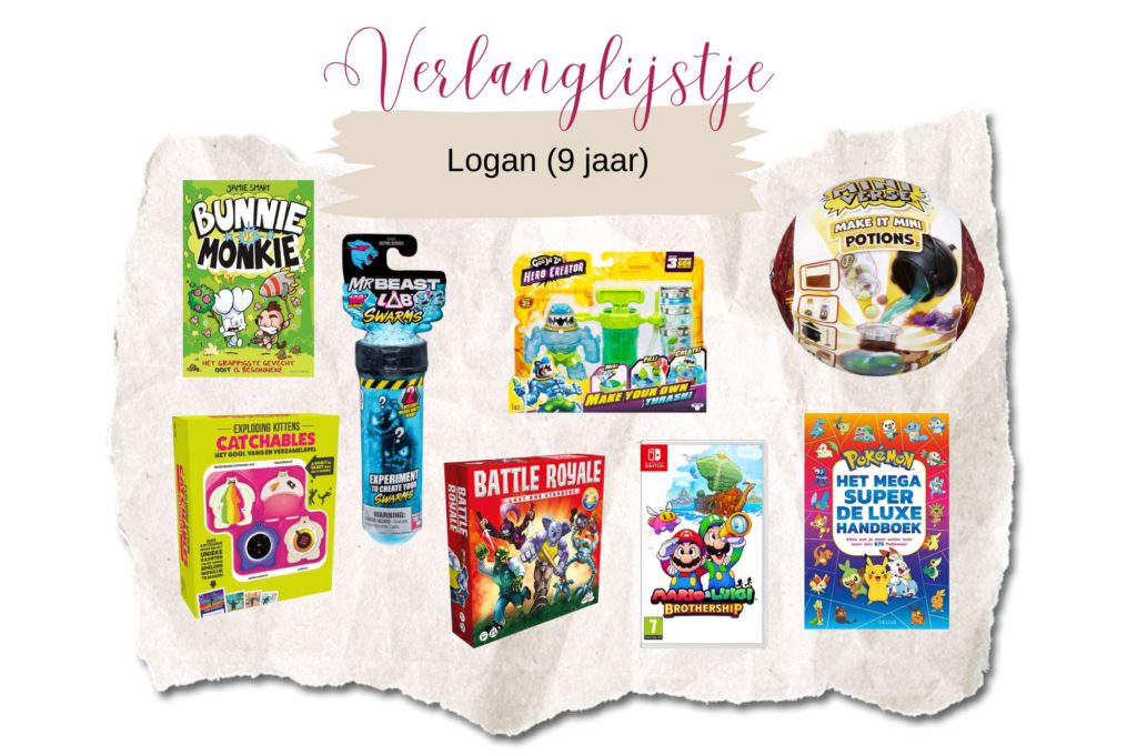Logan's Verlanglijstje_ Tips voor een jongen van 9 jaar - Kidshoekje.nl