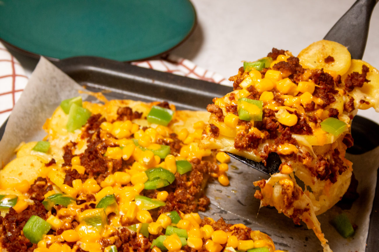 Vegetarische Mexicaanse Aardappelplaat