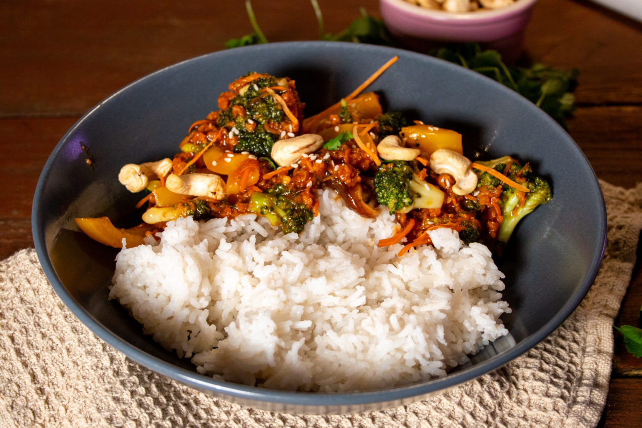 Teriyaki Roerbak met Vegetarisch Gehakt