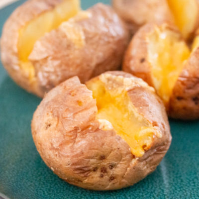 Air Fryer Gepofte Aardappels met Cheddar - Kidshoekje.nl