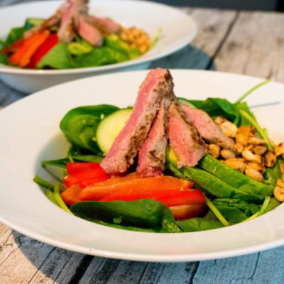 Aziatische Biefstuksalade met Spinazie - Kidshoekje.nl