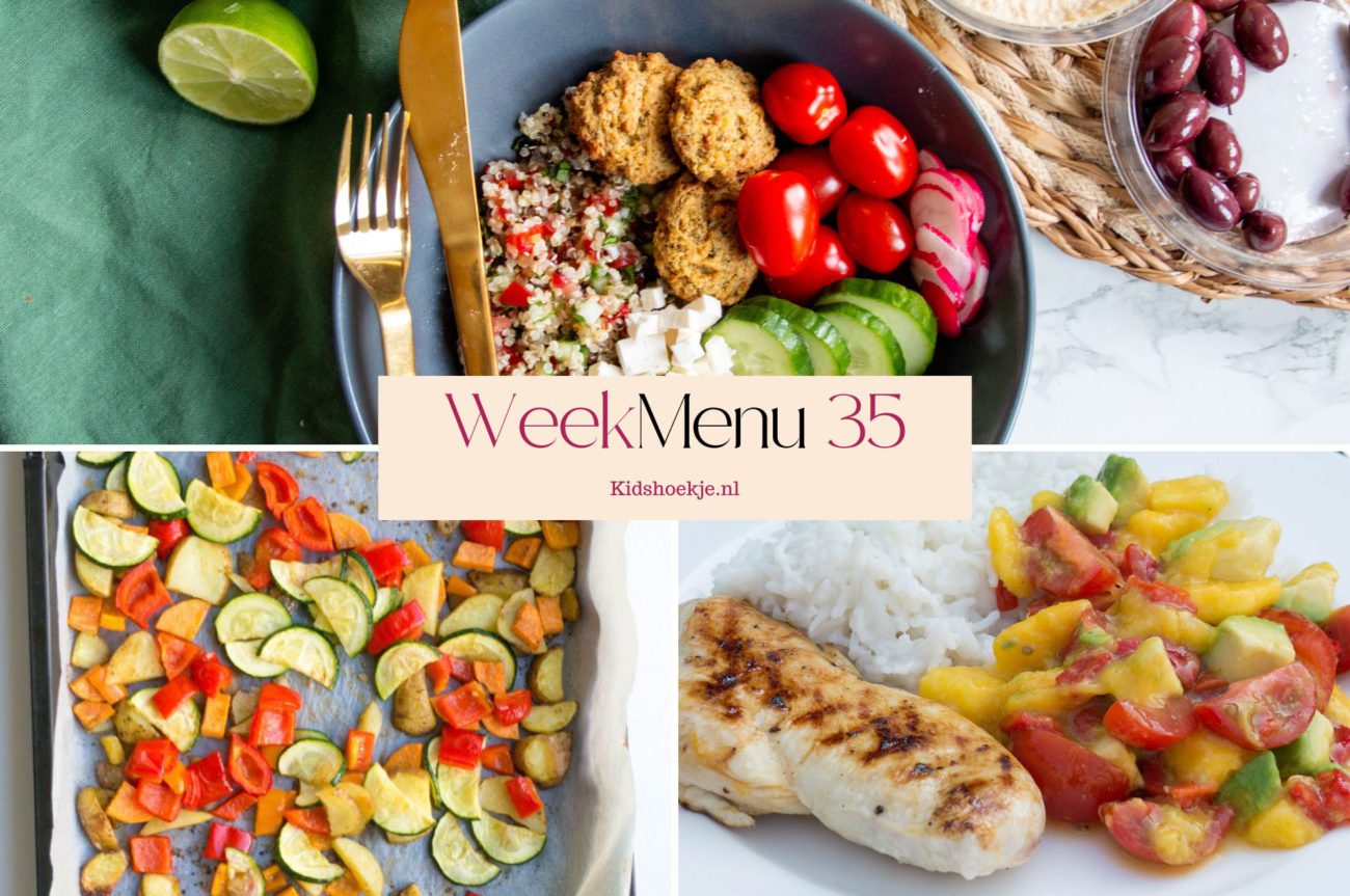 Kidshoekje Weekmenu 35 makkelijke recepten voor het gezin.
