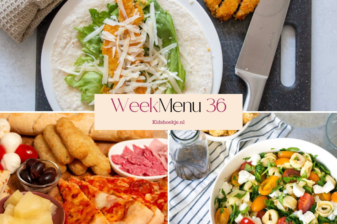 Weekmenu 36 - Vijf snelle en kindvriendelijke recepten - Kidshoekje.nl