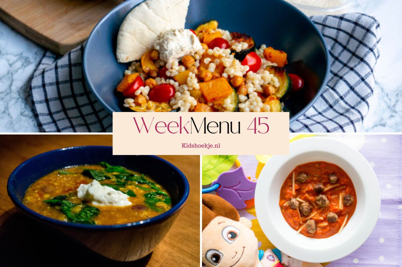 Weekmenu 45; Makkelijke recepten voor de herfstvakantie - Kidshoekje.nl