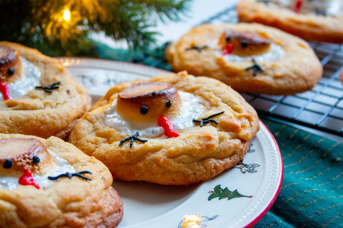 Gesmolten Sneeuwpop Marshmallow Chocolade Koekjes