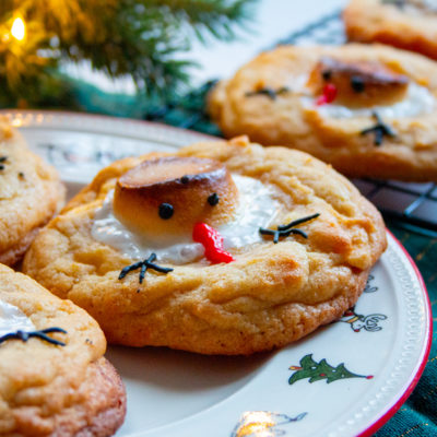 Gesmolten sneeuwpop marshmallow chocolade koekjes - Kidshoekje.nl