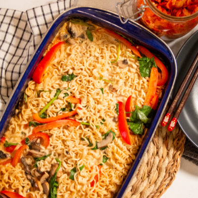 Dump en Bak Noedels met Champignons en Spinazie - Kidshoekje.nl