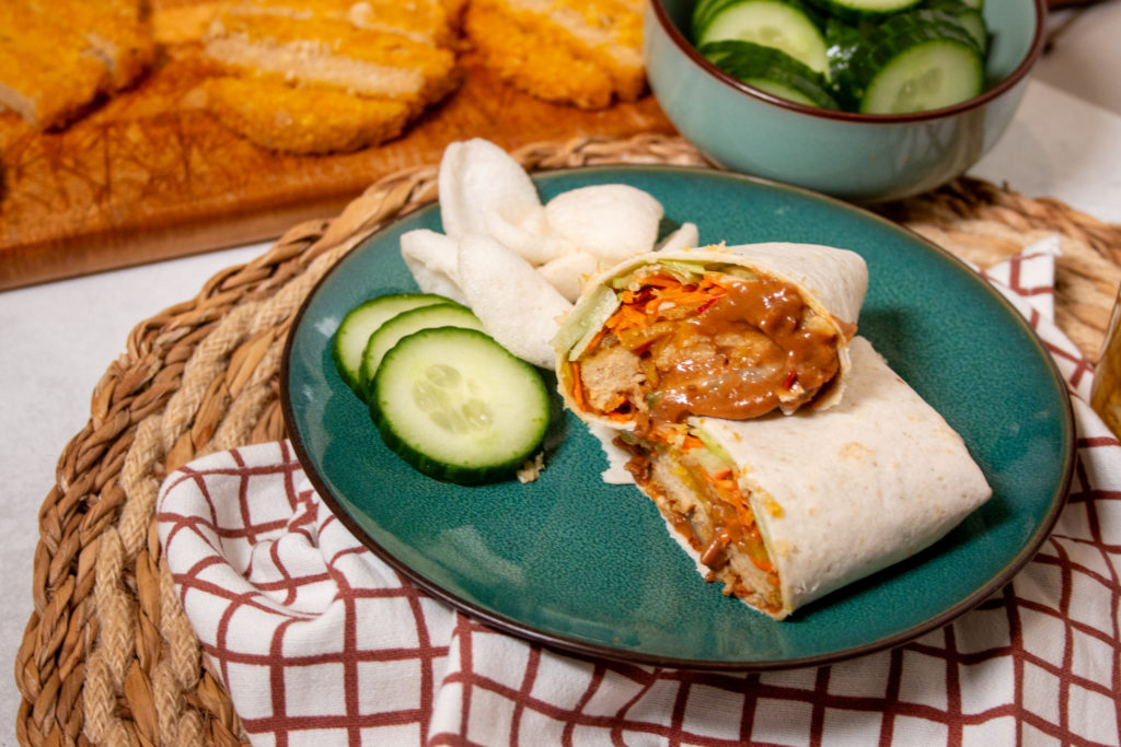 Vegetarische Sate Wrap - Kidshoekje.nl