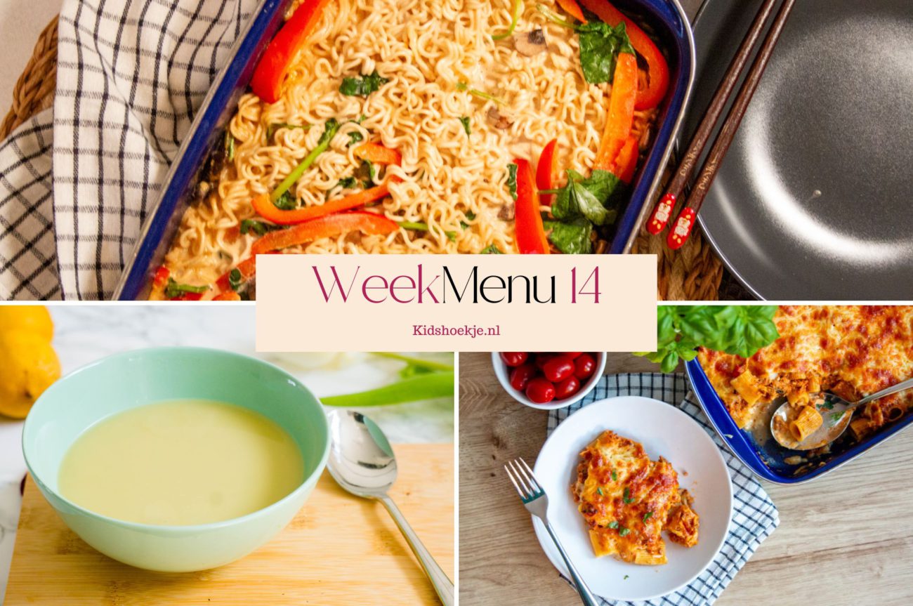 Weekmenu 14 - 2026 - Kidshoekje.nl