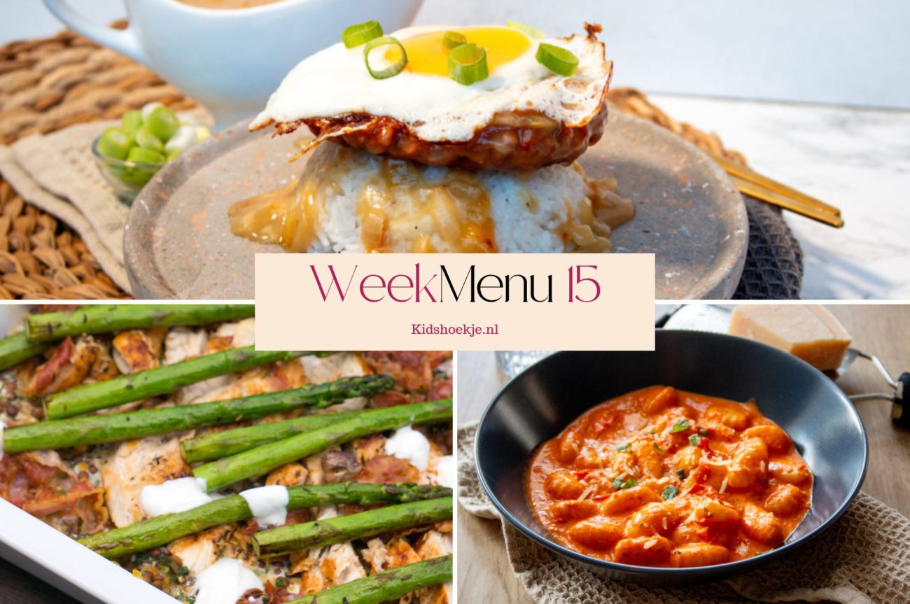 Weekmenu 15 - 2026 - Kidshoekje.nl