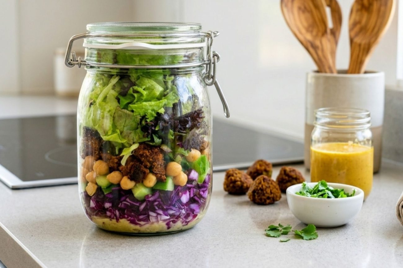 Falafel Salade in een Pot