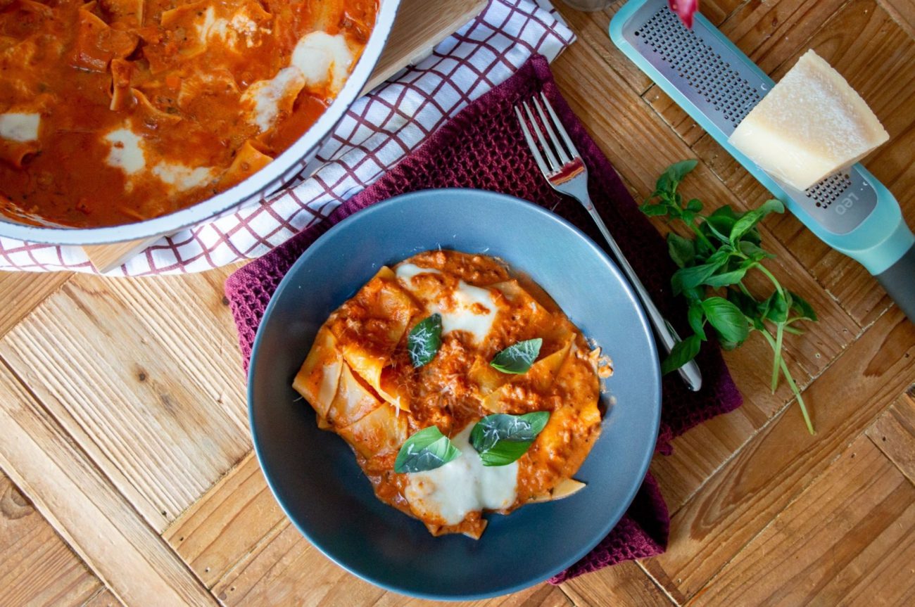 Vegetarische eenpan lasagne
