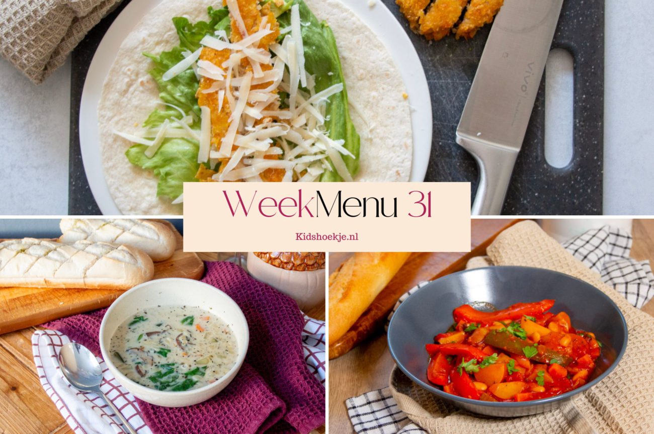 Weekmenu 31 - 2026 - Kidshoekje.nl