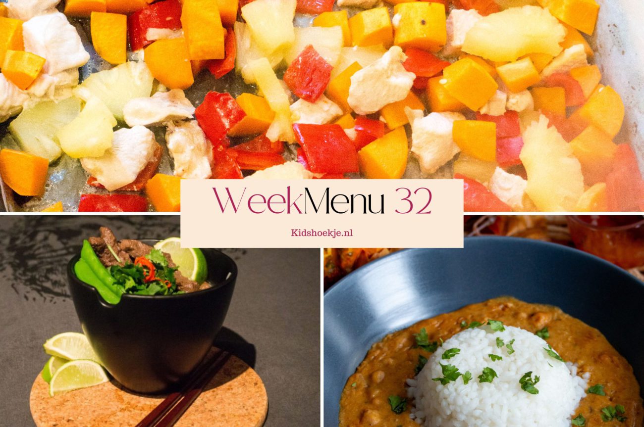 Weekmenu 32 - 2026 - Kidshoekje.nl